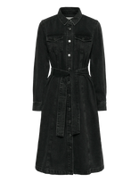 Kaffe - Kacarly Denim Dress - Iki kelių ir midi suknelės - Juoda