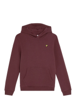 Lyle & Scott - Brush Back Pullover Hoodie - Džemperis - Burgundiška splava