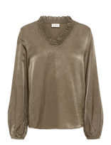 Kaffe - Kamille Blouse - Marškinėliai ilgomis rankovėmis - Chaki spalva