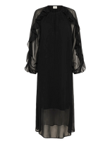 Kaffe - Kamila Chiffon Dress - Iki kelių ir midi suknelės - Juoda