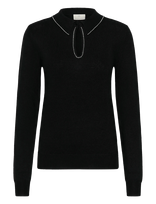 Kaffe - Kajada Polo Pullover - Megztinis - Juoda