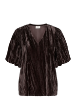Kaffe - Kaelva Jersey Blouse - Marškinėliai trumpomis rankovėmis - Ruda