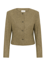 My Essential Wardrobe - Mwbilla Short Blazer - Trumpas švarkas - Chaki spalva
