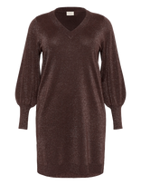 Kaffe Curve - Kcregitta Knit Dress - Trumpa suknelė - Ruda
