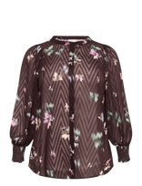 Kaffe Curve - Kcclara Shirt - Marškinėliai ilgomis rankovėmis - Ruda