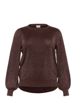 Kaffe Curve - Kcregitta Pleat Ls Pullover - Megztinis - Ruda