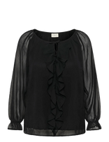 Kaffe Curve - Kcmilanna Blouse - Marškinėliai ilgomis rankovėmis - Juoda
