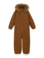 Color Kids - Coverall W. Fake Fur - Slidinėjimo kombinezonai ir komplektai - Ruda