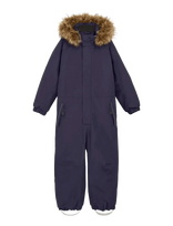 Color Kids - Coverall W. Fake Fur - Slidinėjimo kombinezonai ir komplektai - Tamsiai mėlyna