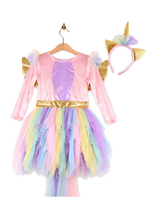 Den Goda Fen - Dress Unicorn W Diadem - Personažų kostiumas - Rožinė