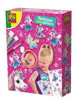 SES Creative - Tattoos And Glitter - Unicorn - Tatuiruotės - Marga / raštuota