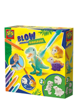 SES Creative - Blow Pens - Airbrush Dinosaurs - Piešimo priemonės - Marga / raštuota