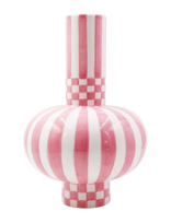 Que Rico - Vase - Gabriel - Squares & Stripes - Vaza - Rožinė