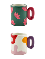 Que Rico - Espressokop - Gloria - 2 Stk. Assorteret - Kavos puodelis - Marga / raštuota