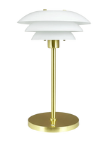 Dyberg Larsen - Dl20 Led Opal/ Messing Bordlampe Genopladelig - Stalinė lempa - Aukso