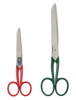 House Doctor - Saks, Hdscissors, Rød;Grøn - Žirklės - Marga / raštuota