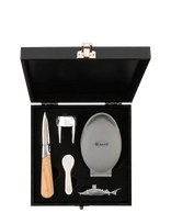 Laguiole Style De Vie - Oisterknif Luxury Laguiole Oak Set - Jūros gėrybių stalo įrankių rinkiniai - Ruda