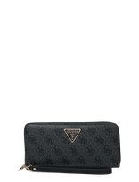 GUESS - Laurel Ii Slg Large Zip Around - Piniginė - Juoda