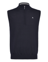 Lexton Links - Murray 1/2-Zip Merino Vest - Sportinis megztinis - Tamsiai mėlyna