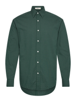 Gant - Reg Micro Print Shirt - Laisvalaikio marškiniai - Žalia