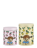 Muurla - Pippi Tin Jar Set Of 2 Fruits - Virtuvės stiklainis - Marga / raštuota