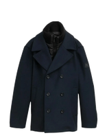Tom Tailor - Wool Caban With Insert - Vilnonis paltas - Tamsiai mėlyna