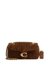 Coach - Quilted Suede Tabby Shoulder Bag 20 With Chain - Rankinė - Ruda