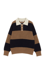 Woodbird - Wblotu Striped Polo - Polo marškinėliai ilgomis rankovėmis - Ruda