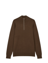Mads Nørgaard - Urban Chase Half Zip Knit - Megztinis su užtrauktuku - Ruda