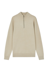 Mads Nørgaard - Urban Chase Half Zip Knit - Megztinis su užtrauktuku - Smėlio