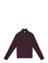 Calvin Klein - Ls 100% Merino Qz 14Gg - Megztinis su užtrauktuku - Ruda