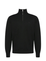 Calvin Klein - Ls 100% Merino Qz 14Gg - Megztinis su užtrauktuku - Juoda
