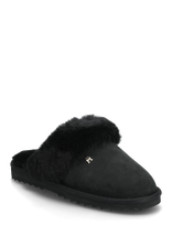 Tommy Hilfiger - Th Shearling House Shoe - Šlepetės - Juoda