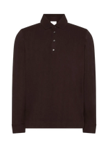 Calvin Klein - Ls Jacquard Wool Polo - Marškinėliai ilgomis rankovėmis - Ruda
