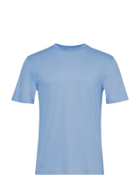 Calvin Klein - Ss Supima Chest Emb Crewneck Tee - Marškinėliai trumpomis rankovėmis - Mėlyna