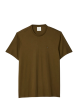 Calvin Klein - Ss Supima Chest Emb Crewneck Tee - Marškinėliai trumpomis rankovėmis - Chaki spalva