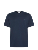 Calvin Klein - Ss Supima Chest Emb Crewneck Tee - Marškinėliai trumpomis rankovėmis - Tamsiai mėlyna