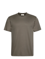 Calvin Klein - Ss Supima Chest Emb Crewneck Tee - Marškinėliai trumpomis rankovėmis - Chaki spalva