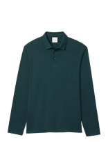 Calvin Klein - Ls Supima Cotton Solid Polo - Marškinėliai ilgomis rankovėmis - Žalia