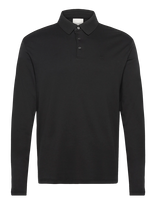 Calvin Klein - Ls Supima Cotton Solid Polo - Marškinėliai ilgomis rankovėmis - Juoda