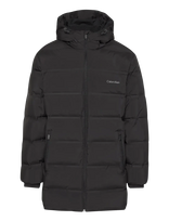Calvin Klein - Ls Bonded Chnnld Long Hooded Puf - Paminkštinta striukė - Juoda