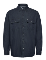 Tommy Jeans - Ls Relaxed Denim Shirt Bl Bk - Džinsiniai marškiniai - Tamsiai mėlyna