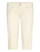Monki - Ultra Low Rise Capri Trousers - Kapri kelnės - Kreminė spalva