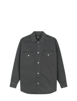 Mads Nørgaard - Soil Denim August Dyed Work Shirt - Džinsiniai marškiniai - Pilka