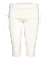 Monki - Ruched Low Rise Capri Leggings - Kapri kelnės - Balta