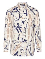 Lauren Ralph Lauren - Relaxed Fit Belting-Print Crepe Shirt - Marškinėliai ilgomis rankovėmis - Marga / raštuota