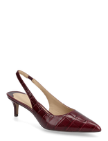 Lauren Ralph Lauren - Lolah Ii Croc-Embossed Slingback Pump - Aulinukai su kulniuku - Raudona