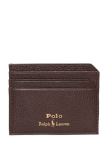 Polo Ralph Lauren - Pebble Leather-Card Case-Ccs-Sma - Kortelių dėklas - Ruda