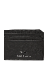 Polo Ralph Lauren - Pebble Leather-Card Case-Ccs-Sma - Kortelių dėklas - Juoda