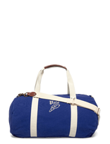 Polo Ralph Lauren - Embroidered Canvas Duffel - Sportinis krepšys - Mėlyna